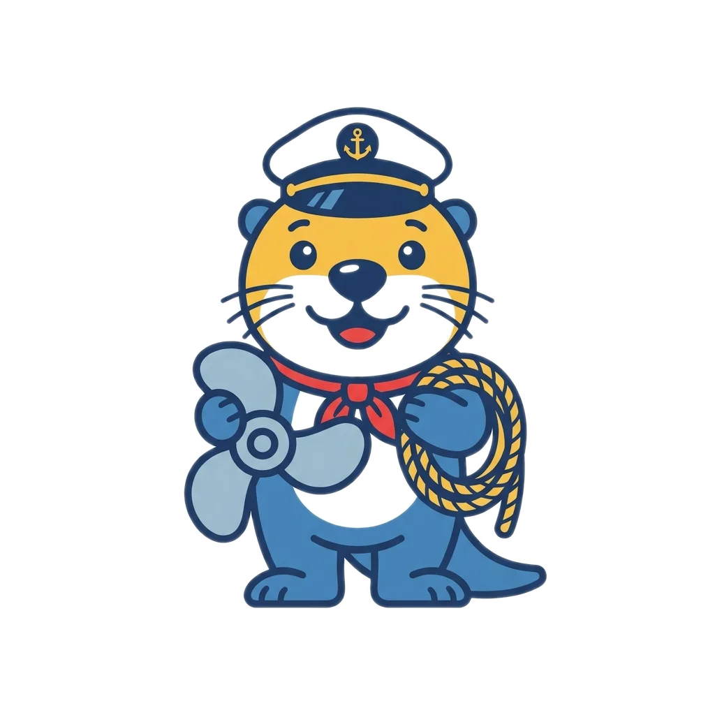Skipper, the Keel and Cleat otter